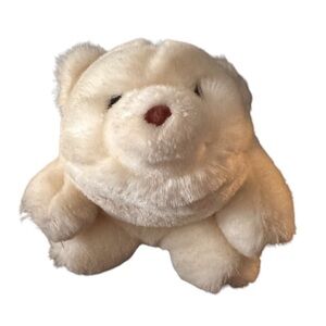Vintage Gund Snuffles Bear Taupe And White 6" Plush Gold Tag 1980 White